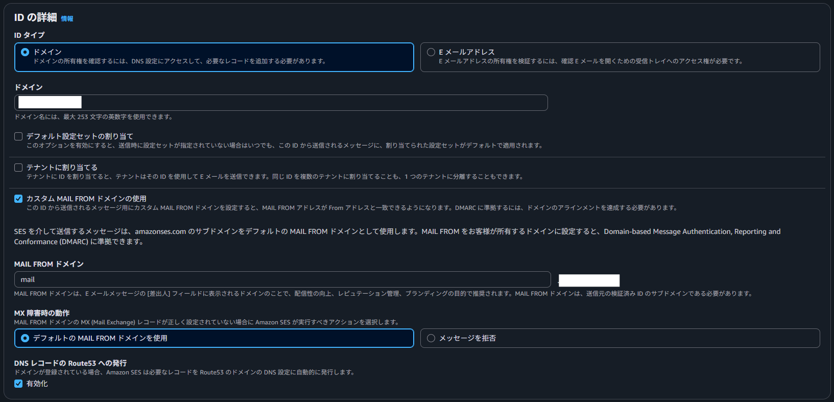 02_ドメイン入力、SPF設定